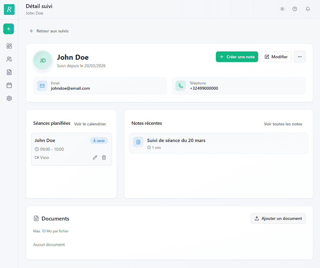Gestion complète des suivis